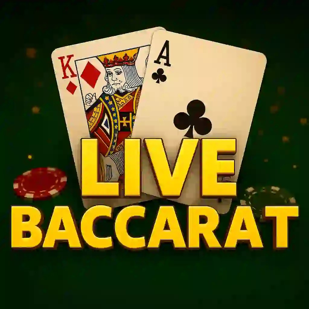 Live Baccarat slot icon by Evolution, available at Lanista Casino